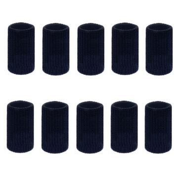 10 Pcs. Elastic Nylon Finger Protectors for Sport - Black