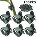 100 Pcs. Plastic Garden Plant Support Clips / Clamps