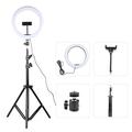 10" USB Powered Ring Light with 160cm Telescopic Tripod Stand for Live Broadcast Video Shooting