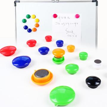 12 Pcs. Multicolored Mini Round Magnets for Whiteboard and Office Use - 30mm