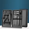 16-in-1 Stainless Steel Manicure & Pedicure Set - Black