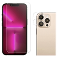 iPhone 14 Pro Max 2-v-1 Sada Ochranného Tvrzeného Skla Obrazovky a Čočky Fotoaparátu