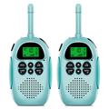 2ks DJ100 Dětské vysílačky Hračky Dětský interphone Mini ruční vysílačka 3KM dosah UHF rádio se šňůrkou - modrá+modrá