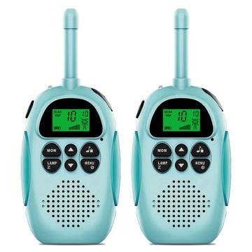 2ks DJ100 Dětské vysílačky Hračky Dětský interphone Mini ruční vysílačka 3KM dosah UHF rádio se šňůrkou