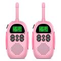 2ks DJ100 Dětské vysílačky Hračky Dětský interphone Mini ruční vysílačka 3KM dosah UHF vysílačka se šňůrkou - růžová+růžová