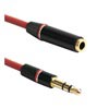 3,5 mm / 3,5 mm zvukový prodlužovací kabel - červená