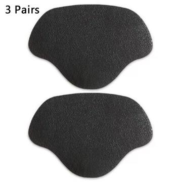 3 Pairs of Heel Caps for Shoes and Sneakers, Heel Inserts - 8.5x5.8cm - Black