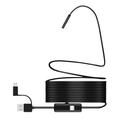 3-in-1 Waterproof 7mm Endoscope Camera for Mobile - USB, MicroUSB, Type-C - 1m