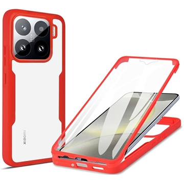 Xiaomi 15 360 Protection Series Case - Red / Clear