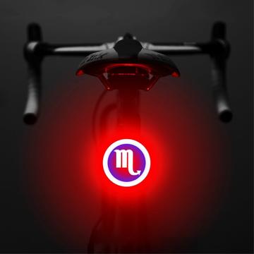 3664 Creative Bicycle Tail Light IPX2 Waterproof Small Bike LED Light Support USB Charging for Outdoor Cycling - Scorpio