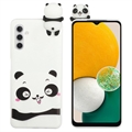 Samsung Galaxy A04s/A13 5G 3D Cartoon TPU Pouzdro - Bílá Panda