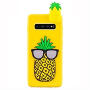 Samsung Galaxy S10 3D Cartoon TPU Pouzdro - Ananas