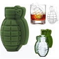 Silicone 3D Grenade Tvar Ice Cube Tray - zelená