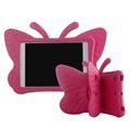 iPad Mini 2, iPad Mini 3 3D Shockproof Case - Butterfly - Hot Pink