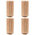 4-Pack Chair Leg Caps in Stretch Knit - Beige