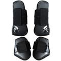4-Piece Horse Tendon & Fetlock Boots - Size M - Black