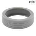 4-Piece Silicone Wheel-Cover Set for Luggage - Grey