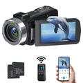 4K Ultra HD Digital Camcorder with App/Remote Control - Black