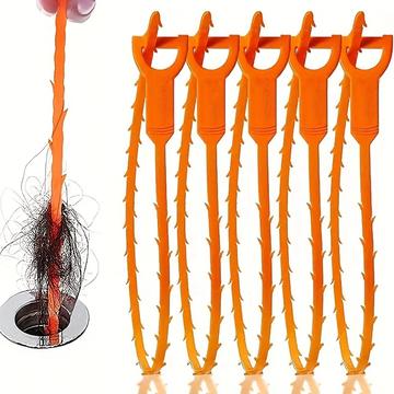 5 Pcs. Polypropylene Sewer Dredging Hook - 51cm - Orange