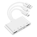 5-in-1 OTG USB Hub / Card Reader with Lightning, USB-C, USB-A Ports