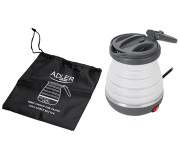 Adler AD 1370UK Rychlovarná konvice plastová 0.6L - silikonová cestovní UK zástrčka