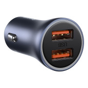 Baseus Golden Contactor Pro nabíječka do auta CCJD-A0G, 2x USB, 40W - šedá