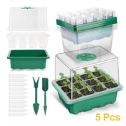 60-Cell Seed Starter Tray Kit / Mini Greenhouse with Humidity Dome