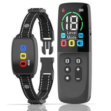 760 Pro Dog Bark Control Collar with Color Screen - Vibration and Sound Auto Trainer - Black