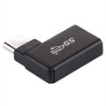 90-stupňový Adaptér OTG USB-C / USB 3.0 - 10Gb/s - Černý