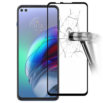 9D plný kryt Motorola Moto G100 Tempered Glass Ochrana - Černá