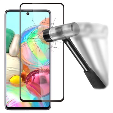9d plný obálka Samsung Galaxy A51 5G Tempered Glass Ochranství - Černá