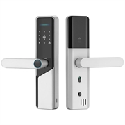 A1 Tuya WiFi Fingerprint Smart Door Lock with Dynamic Passwords and NFC (Open Box - Bulk Satisfactory) - Silver