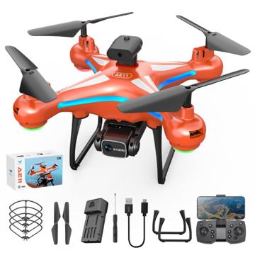 Dron s HD Duální Kamerou a Dálkovým Ovládáním AE11 (Otevřený box vyhovující) - Oranžový