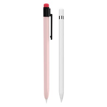 AHASTYLE PT80-1-K pro Apple Pencil 2. generace Stylus Pen Silikonový kryt proti pádu Ochranné pouzdro - růžové