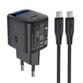 Acefast A113 20W GaN Charger with USB-C Cable - Black