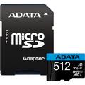 Adata Premier microSDXC Memory Card with SD Adapter AUSDX512GUICL10A1-RA1 - 512GB