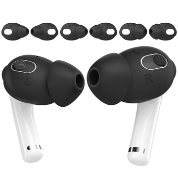 AhaStyle PT66-3 AirPods 3 Silicone Caps - 3 Pairs - Black