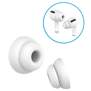 Ahastyle PT99-2 AirPods Pro Silikonové Ušní Koncovky - S, M, L - Bílé