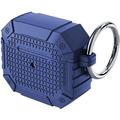 AirPods 4 TPU Shockproof Reinforced Case - Military-Grade Protection with Carabiner - Blue