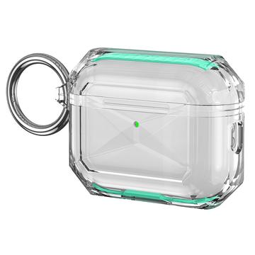 AirPods Pro 3 Dual-Color Soft TPU Protective Case - Green / Transparent