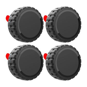 Apple AirTag 1/2 Self-Adhesive Waterproof Case - 4 Pcs. - Black