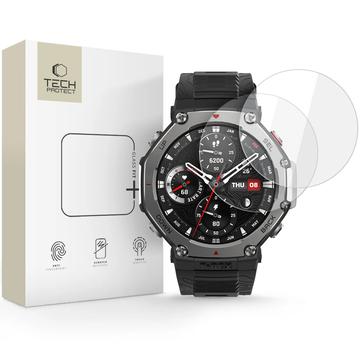 Amazfit T-Rex 3 Pro Tech-Protect Glass Fit+ Tempered Glass Screen Protector - 48mm - 2 Pcs. - Clear