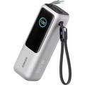 Anker 25000mAh Power Bank 165W w/ 2 Integrated USB-C Cables - Silver