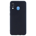 Matné Pouzdro TPU na Samsung Galaxy A40 Proti Otiskům Prstů - Černé