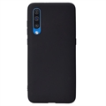 Matné Pouzdro TPU na Samsung Galaxy A50 Proti Otiskům Prstů - Černé