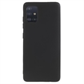 Matné Pouzdro TPU na Samsung Galaxy A51 Proti Otiskům Prstů - Černé