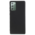 Matné Pouzdro TPU na Samsung Galaxy Note20 Proti Otiskům Prstů - Černé