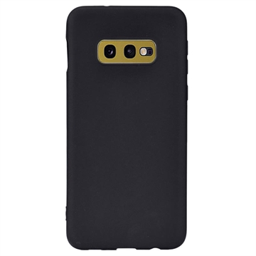 Matné Pouzdro TPU na Samsung Galaxy S10e Proti Otiskům Prstů - Černé