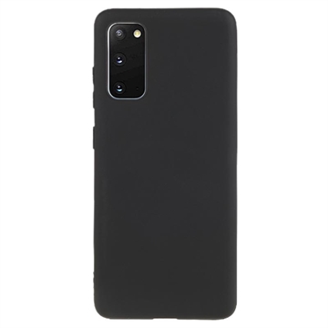 Matné Pouzdro TPU na Samsung Galaxy S20 Proti Otiskům Prstů - Černé