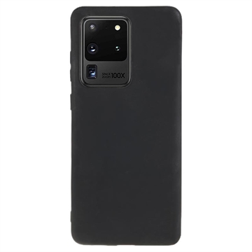 Matné Pouzdro TPU na Samsung Galaxy S20 Ultra Proti Otiskům Prstů - Černé